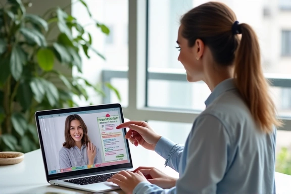 Nutritionist explaining a healthy eating plan to a client